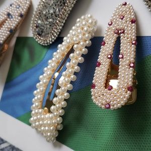 mix of 10 hair barrette accessories